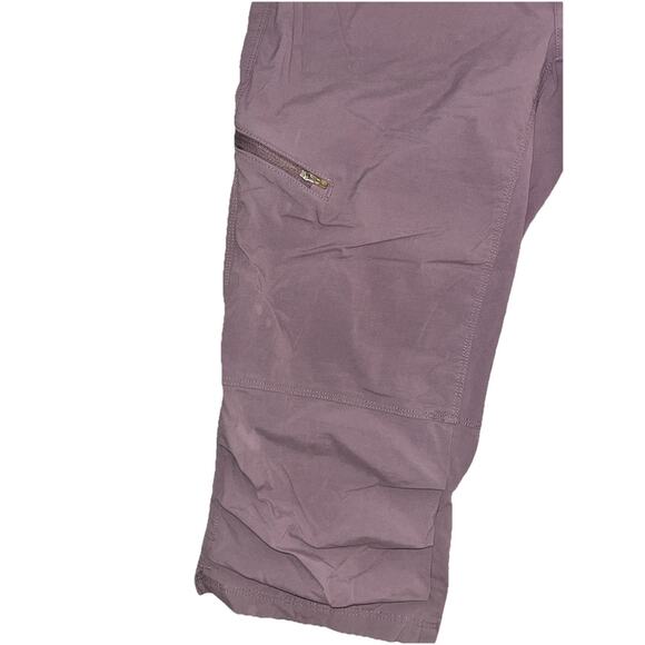 Orvis Womens Size 4 Pants Cropped Side Pocket Stretch Plum Rouching Near Hem - Picture 5 of 7